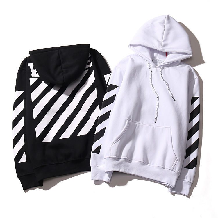 black hoodie with white design