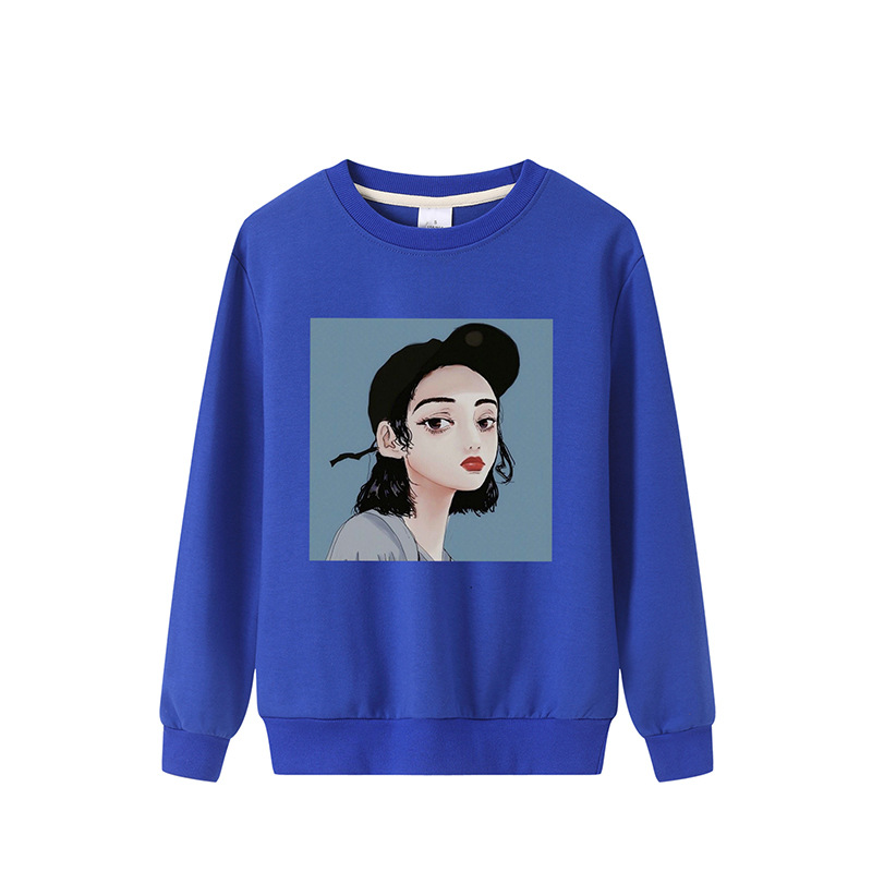 Blue girl printed sweatshirt | Sweatshirt Manufacturers