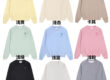 AMI Clams Heart Embroidered Crewneck Sweatshirt Unisex Autumn Winter