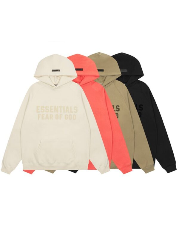FOG Essentials Double Flocking Letter Hoodie Sweatshirt Unisex