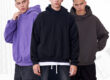 Heavyweight Boxy Pullover Hoodie with Drop Shoulder and Fleece Lining