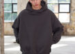 Heavyweight Boxy Pullover Hoodie with Drop Shoulder and Fleece Lining