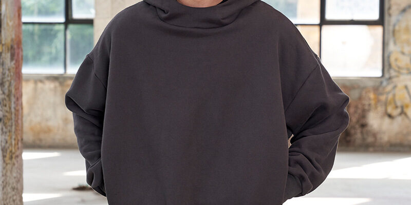Factory Direct Heavyweight Short Loose Pullover Fleece Hoodie for Men – Streetwear (6) Heavyweight Boxy Pullover Hoodie with Drop Shoulder and Fleece Lining