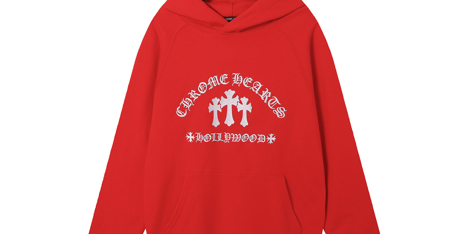 Factory Supply Chrome Heart Style Embroidered Streetwear Unisex Hoodie Sweatshirt (1) Chrome Heart Style Embroidered Street Hoodie Unisex Pullover