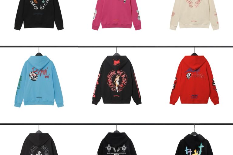 Chrome Heart Style Embroidered Street Hoodie Unisex Pullover