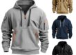 Men’s Zip-Up Hoodie with Multi Pockets for Spring and Autumn