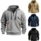 Men’s Zip-Up Hoodie with Multi Pockets for Spring and Autumn