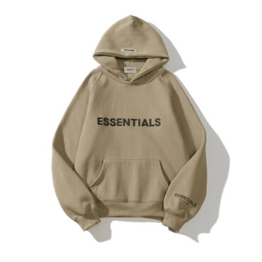 FOG Essentials Streetwear Hoodie with Silicone Letter Print for Men