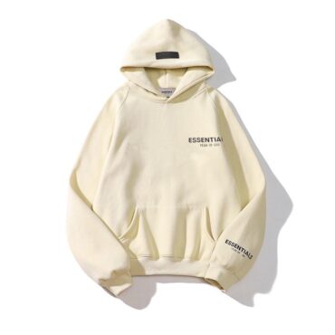 FOG Essentials Streetwear Hoodie with Silicone Letter Print for Men