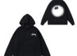 Original Brand STU Dice Lettering Black 8 Hoodie Couples Autumn Winter