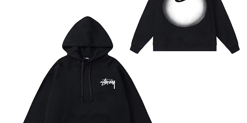Original Brand STU Hoodie with Dice Lettering Black 8 Couples Autumn Winter (6) Original Brand STU Dice Lettering Black 8 Hoodie Couples Autumn Winter