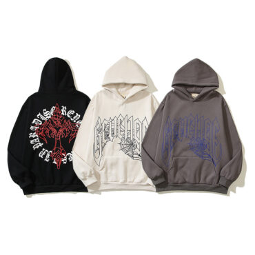 Revenge Gothic Letter Cross Hoodie Unisex Oversized Fleece Pullover

