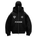 Y2K Double Hood Fleece Hoodie Unisex Loose Fit Autumn Winter